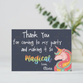 マジカルレインボーユニコーンスパークル誕生日 サンキューカード (スタンド正面)