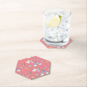 マジカルレインボーユニコーンハッピーバースデーパーティー ペーパーコースター (インサイチュ)