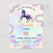 マジカルレインボーユニコーンハッピーバースデーパーティー ポストカード (正面)