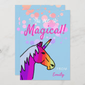 マジカルレインボーユニコーンバレンタインデーのカード シーズンカード (正面/裏面)