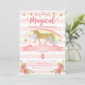 マジカルレインボーユニコーンバースデーパーティーの招待状 招待状 (スタンド正面)