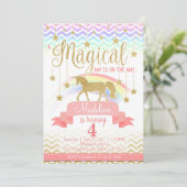 マジカルレインボーユニコーンバースデーパーティーの招待状 招待状 (スタンド正面)