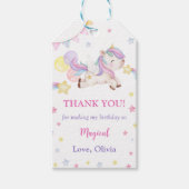 マジカルレインボーユニコーンバースデーパーティー ギフトタグ (正面)