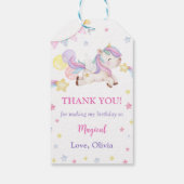 マジカルレインボーユニコーンバースデーパーティー ギフトタグ (裏面)