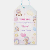 マジカルレインボーユニコーンバースデーパーティー ギフトタグ (裏面)