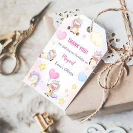 マジカルレインボーユニコーンバースデーパーティー ギフトタグ