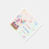 マジカルレインボーユニコーンバースデーパーティー スタンダードカクテルナプキン (角)