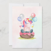 マジカルレインボーユニコーンバースデーパーティー 招待状 (裏面)