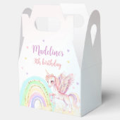マジカルレインボーユニコーンピンク金ゴールド誕生日パーティー フェイバーボックス (オープン)