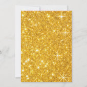 マジカルレインボーユニコーンフェイクグリッター誕生日 招待状 (裏面)