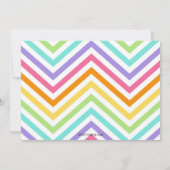 マジカルレインボーユニコーンフォト誕生日招待状 招待状 (裏面)