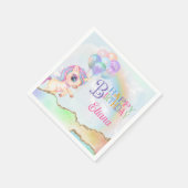 マジカルレインボーユニコーン誕生日 スタンダードカクテルナプキン (角)
