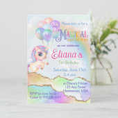 マジカルレインボーユニコーン誕生日 招待状 (スタンド正面)