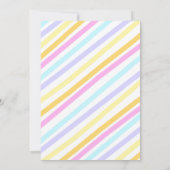 マジカルレインボーユニコーン顔フローラガールズ誕生日 招待状 (裏面)