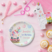 マジカルレインボーユニコーン1st誕生日パーティー ペーパープレート (パーティー)