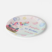 マジカルレインボーユニコーン1st誕生日パーティー ペーパープレート (アングル)