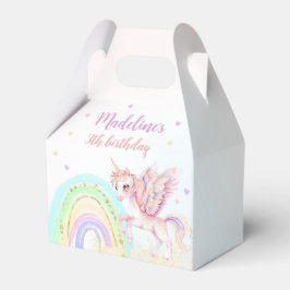マジカルレインボーユニコーン ピンクゴールド 誕生日パーティー フェイバーボックス