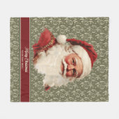 マジカルレトロサンタクローススローフォーホリデイチャーム フリースブランケット (正面(横))