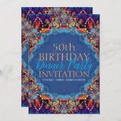 マジカルロイヤル50th誕生日ディナーパーティー 招待状 (正面/裏面)