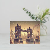 マジカルロンドンクリスマスポストカード 箔シーズンポストカード (立ち正面)