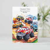 マジカルロードモンスタートラック誕生日 サンキューカード (スタンド正面)