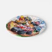 マジカルロードモンスタートラック誕生日 ペーパープレート (アングル)