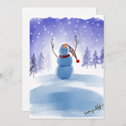 マジカルワンダーランドウィンター雪だるまシーン シーズンカード (正面/裏面)