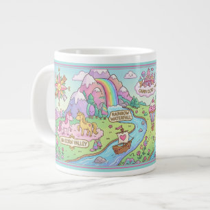 マジカルワールドマップ キッズ 名前入りマグカップ ジャンボコーヒーマグカップ