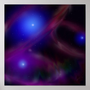 マジカル宇宙スターズ絵画デジタル ポスター