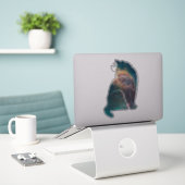 マジカル宇宙ネブラキャット シール (デスク上のノートパソコン)