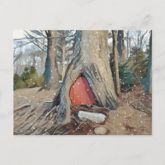 マジカル小妖精や小人ハウス ポストカード (正面)