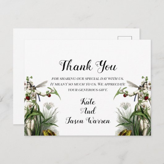 マジカル庭園の結婚式サンキュー ポストカード (正面/裏面)