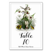 マジカル庭園の結婚式ブルガンディーグリーン テーブルナンバー (裏面)