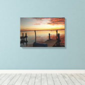 マジカル波止場サンセット キャンバスプリント (インサイチュ (ウッドフロア))