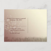 マジカル秋タンデリオンウェディングRSVPカード インビテーションポストカード (裏面)