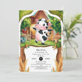 マジカル納屋周囲の庭牛誕生日 招待状 (スタンド正面)