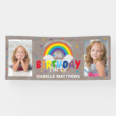 マジカル素朴レインボーフォト誕生日 横断幕 (横)