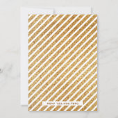 マジカル金ゴールドグリッターユニコーンバニー誕生日 招待状 (裏面)