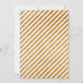 マジカル金ゴールドグリッターユニコーン顔誕生日パーティー サンキューカード (裏面)