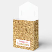 マジカル金ゴールドグリッターユニコーン顔誕生日パーティー フェイバーボックス (オープン)