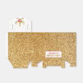 マジカル金ゴールドグリッターユニコーン顔誕生日パーティー フェイバーボックス (折り畳みなし)