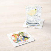 マジカル開花ホグワーツ™クレスト スクエアペーパーコースター (インサイチュ)