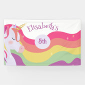 マジカル鮮やかレインボーユニコーン誕生日 横断幕 (横)