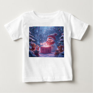 マジカル・スノーマン・クリスマス・ギフト・シーン ベビーTシャツ