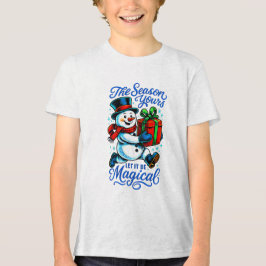 マジカル・スノーマン クリスマス・デリバリーTシャツ 楽しいホリデー トライブレンドTシャツ