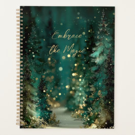 マジカル・ティールグリーン・フォレスト・ゴールドボケ プランナー手帳