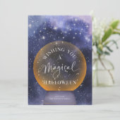 マジカル ハロウィン 天体 ホリデー グリーティング カード (スタンド正面)