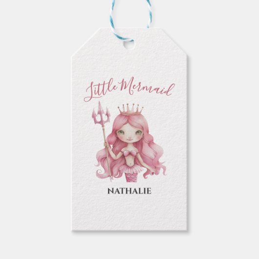 マジカル リトル マーメイド ベビーシャワー ギフトタグ (正面)