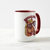 マジクールュウマグ – おもしろい & スタイリッシュ Coffee マグカップ (正面右)