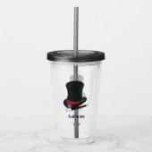 マジシャスハットと魔法ウォンドパーソナライズされた アクリルタンブラー (正面)